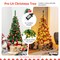 Slim Pre-Lit Pencil Christmas Tree with Warm LED Lights and Metal Stand